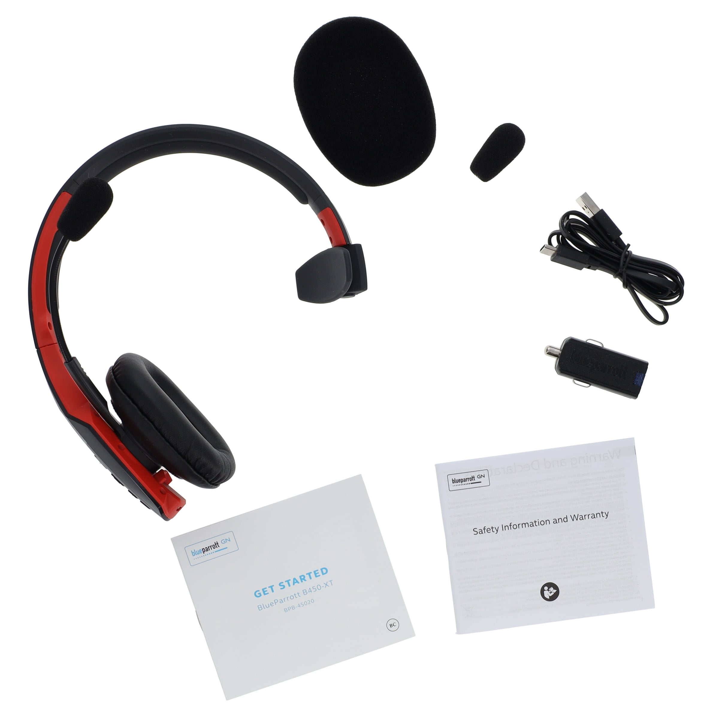 Cummins Edition Cmnbpb450xt Blueparrott Wireless Trucker Headset With Mic Premium Noise Cancelling And Voice Control 24hrs 300ft Range
