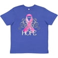 thumbnail image 3 of Inktastic Hope Pink Ribbon Breast Cancer Awareness Youth T-Shirt, 3 of 5