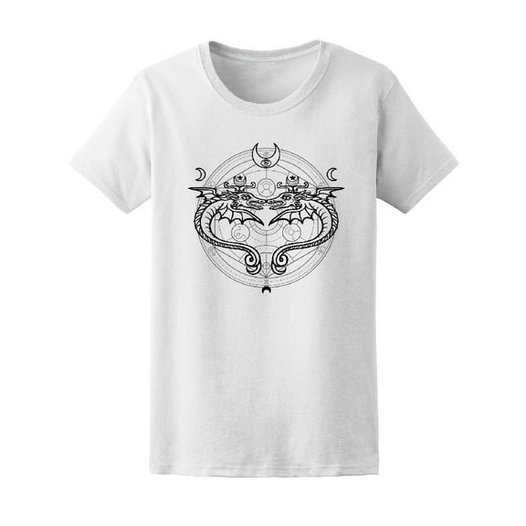 Winged Snakes Alchemical Circle Tee Women's -Image by Shutterstock