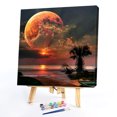 thumbnail image 2 of Wdftyju Kit de pintura de bricolaje por número Paisaje marino Sin marco Decoración de arte para el hogar (Luna de la tarde) Wdftyju 5cs8de4dl3yt9pj0D02, 2 of 9