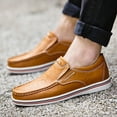 thumbnail image 2 of Zapatos de primavera y verano para hombre, zapatos de frijol de gran tamaño, zapatos para hombre, zapatos casuales de negocios británicos marrones, zapatos de cuero, 2 of 6