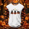 thumbnail image 2 of XUANTAOO Halloween T Shirts for Kids Vintage Print White Long Sleeve Ghost Pumpkin Bat Tee Boys Girls Tops Size 10-11 Years, 2 of 5