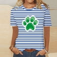 thumbnail image 2 of Camisetas Casuales de Mujer Nueva Moda Impresa Cuello Tripulado Manga Corta, Top Ligero para Diario Y Fiesta, 2 of 4
