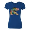 thumbnail image 3 of Dean Russo Raptor Animal Lover Womens Slim Fit Junior Tee, Royal, Medium, 3 of 6
