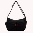 thumbnail image 7 of HUISZJ Women Corduroy Shoulder Bag, Multi Pocket Handbag, Top Handle Crossbody Bag for Work Travel Outdoor (Black), 7 of 7