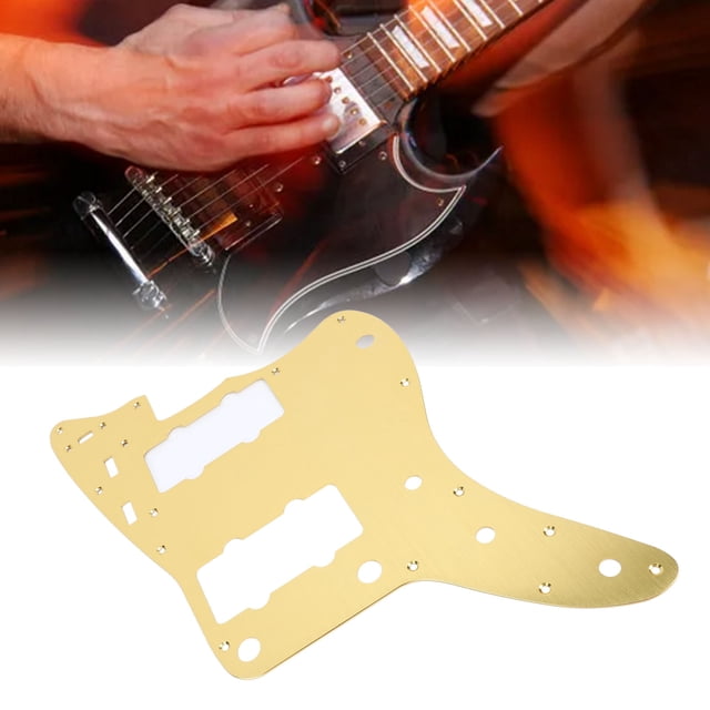 Plaque de Protection pour Guitare avec 13 Trous, Plaque de Protection Anti-Rayures en Alliage d'Aluminium pour Guitare Électrique, Compatible avec Jazzmaster et Guitares Classiques