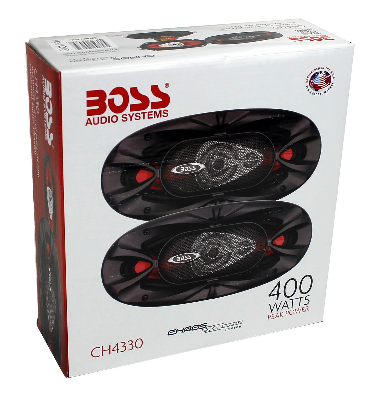 Boss CH4330 4"x10" 400 Watts 3-Way Chaos Exxtreme Series Full Range Car Speakers