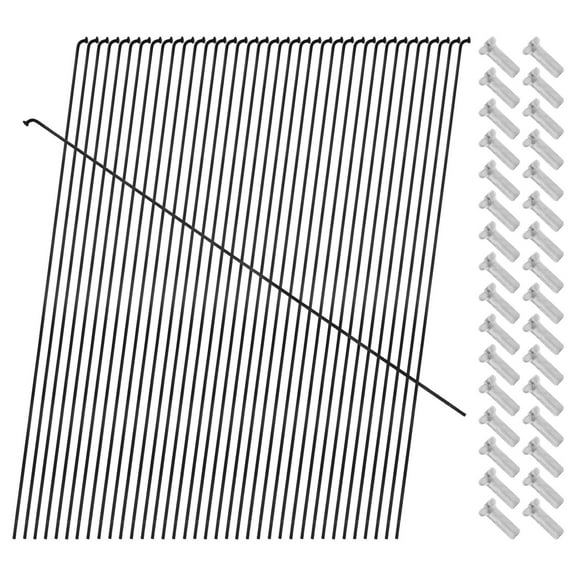 HOMEMAXS 36 Pcs Bike Spoke Repair Bike Spoke Upgrade Size 1 Black