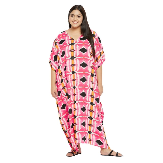 Caftans Longs pour Femmes Grande Taille Robe Caftan Robe de Soirée Fête Été Plage Robe d'Été Manches Kimono Longues Robes Décontractées en Ligne