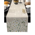 thumbnail image 2 of Spring Floral Daisy Cotton Linen Small Table Runner 13 x 60 inch Flower Burlap Texture Non-slip Rectangular Dining Table Decor for Wedding Party Holiday Dinner, 2 of 8