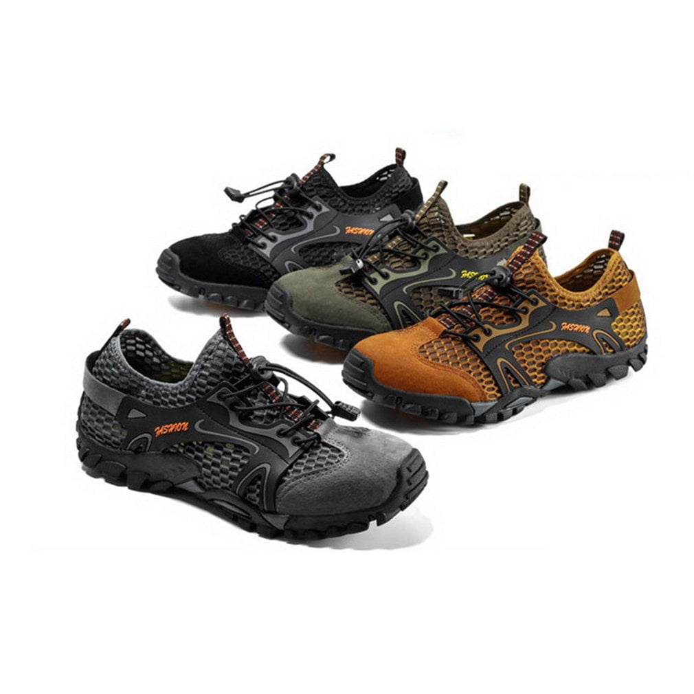 men's breathable mesh casual light outdoor hiking shoes