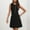 Black, variant on BLTIBY 2025 Womens Casual Button Dress Summer Round Neck Solid Color Sleeveless Dress Fashion Loose Tunic Work Dresses Black L