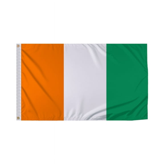 Promopatriot Ivory Coast Country Flag 3x5 Ft Outdoor Nylon Double Stitched Edges Canvas Header Brass Grommets 3'x5' Ivory Coast