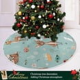 thumbnail image 6 of FMSHPON Cute Deer Xmas Christmas Tree Skirt Stand Mat for Holiday Party Decoration Indoor Outdoor 48 inches, 6 of 6