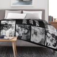 thumbnail image 4 of AISENIN Custom Blanket with Photo Text Customized Blankets Memorial Gifts Personalized for Dad Mom Friends Dog Birthday Christmas,8 Photos Collage, 4 of 5
