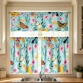 thumbnail image 5 of 2D Printed Kitchen Curtain Combo 54x18 28x39 Inches, Washable Valance Half Curtain Set with Rod Pocket, Light Filtering Decorative Curtain Home Decor, 5 of 7