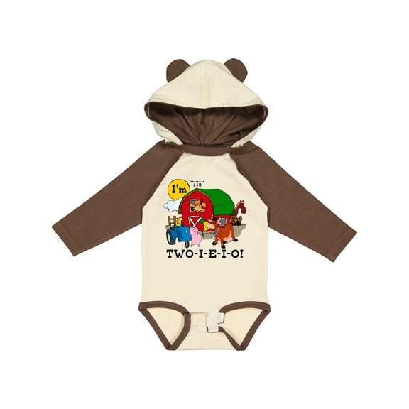 Inktastic TWO-I-E-I-O Boys or Girls Long Sleeve Baby Bodysuit