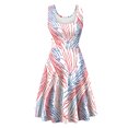 thumbnail image 4 of FcBaudy Robe Sans Manches à Col Rond, Robes d'Été pour Femmes, Robes pour Femmes Mode d'Été pour Dames Robe Longue Imprimée Sans Manches Robe pour Femme, 4 of 5