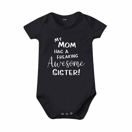 

Simplmasygenix Mothers Day Gifts Baby Romper Toddler Baby Girls Boys Short Sleeve Letter Print T-Shirt Jumpsuit Romper