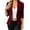 Red, variant on Women's Eyelet Open Front Cardigan 3/4 Sleeve Lapel Lightweight Casual Jacket for Office Business Casual Layering Spring Fall,S