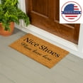 thumbnail image 4 of 28" x 16" Nature Coir Mat, Nice Shoes, 4 of 6
