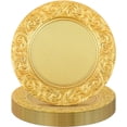 thumbnail image 1 of 12 platos de carga dorados, 13 pulgadas, de plástico antiguo, decorativos, redondos, platos de cena en relieve, para bodas, fiestas, eventos, catering, decoración de mesa, 1 of 10
