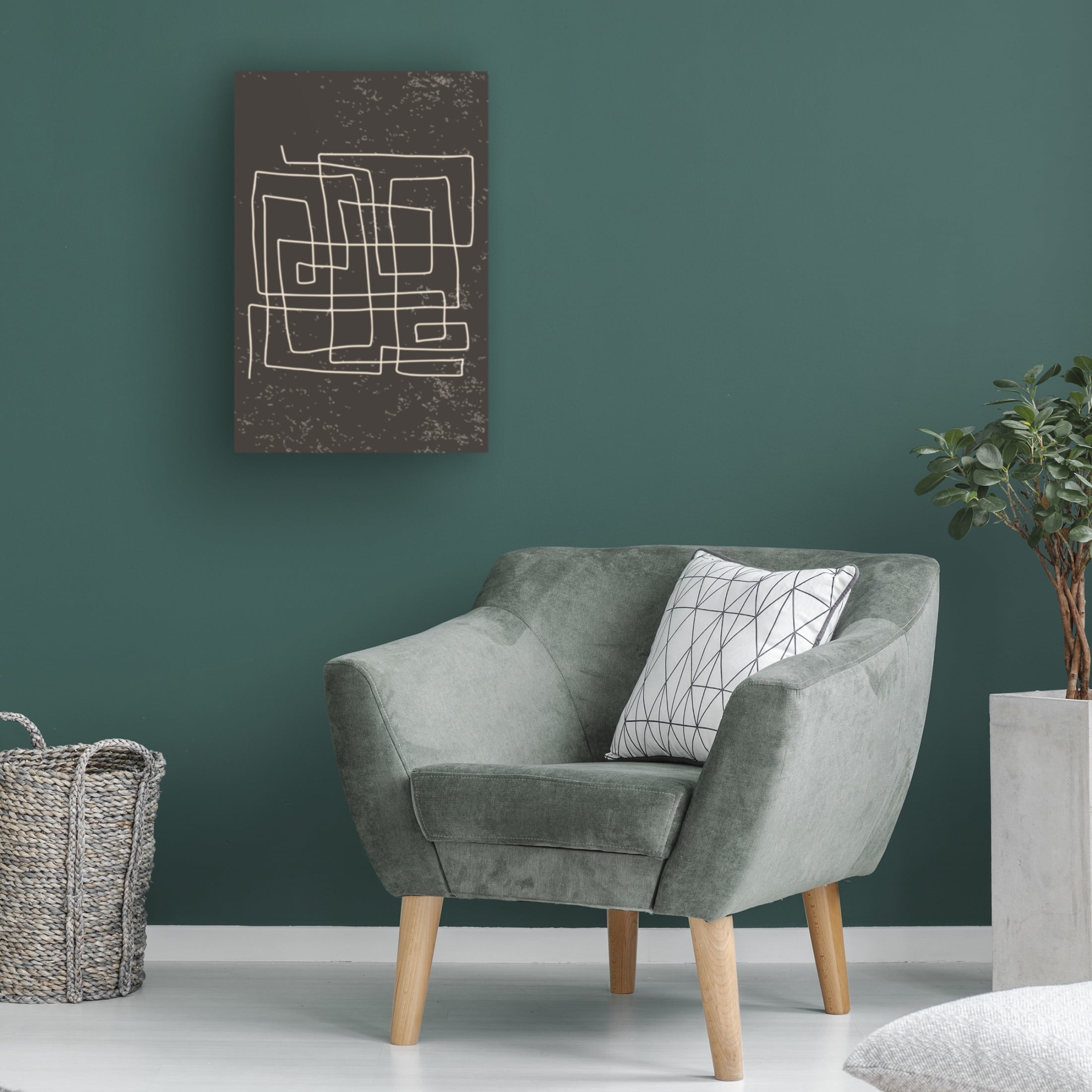 Trademark Fine Art jay stanley Black and White One Line 4 Canvas Wall Art