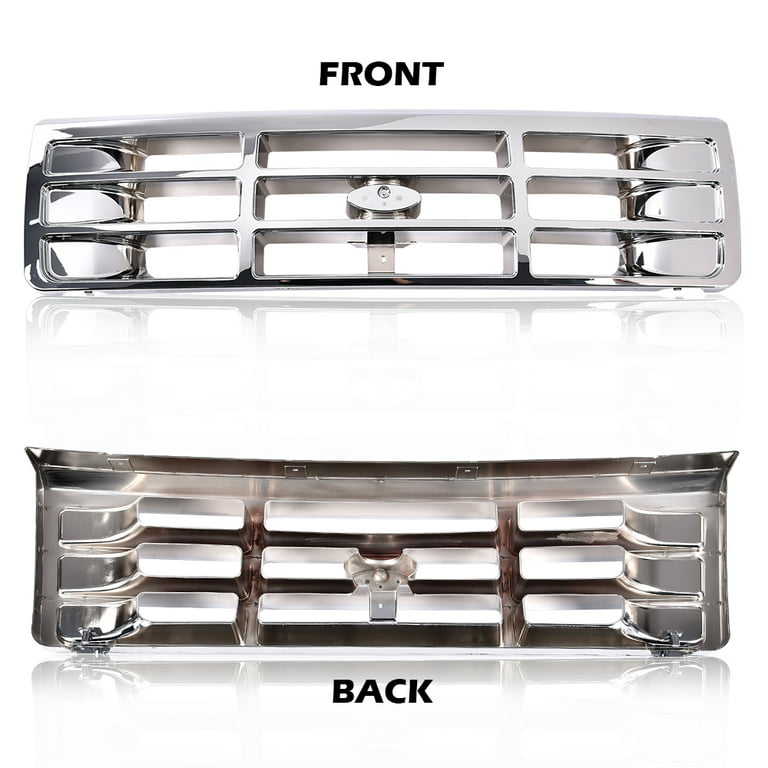 G-Plus Chrome Front Bumper Grille Grill Fit for 1992-1996 Ford F