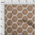 thumbnail image 2 of oneOone Georgette Viscose Brown Fabric Asian Block Craft Projects Decor Fabric Printed By The Yard 42 Inch Wide, 2 of 4