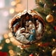 thumbnail image 1 of Adorno navideño para coche 2026 con diseño estereoscópico 3D | Colgante de bendición de nacimiento para recién nacidos, 1 of 1