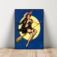 thumbnail image 2 of Gil Elvgren-Póster Artístico impreso, imagen de pared de bruja de Halloween, pintura de lienzo de mujer Sexy, decoración de brujería, 2 of 4