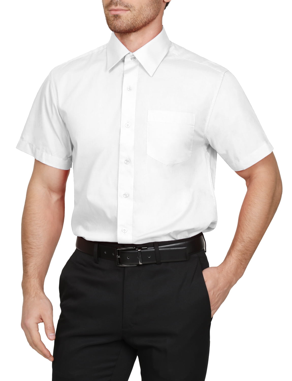 J. METHOD Short Sleeve Button Down Spread Collar Dress Shirt (Men's), 1 ...