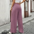 thumbnail image 6 of KyCheLot Womens Wide Leg Casual Pants Comfy Ribbed Knit Loose Soft Casual Pants with Pockets Winter Fall, 6 of 6