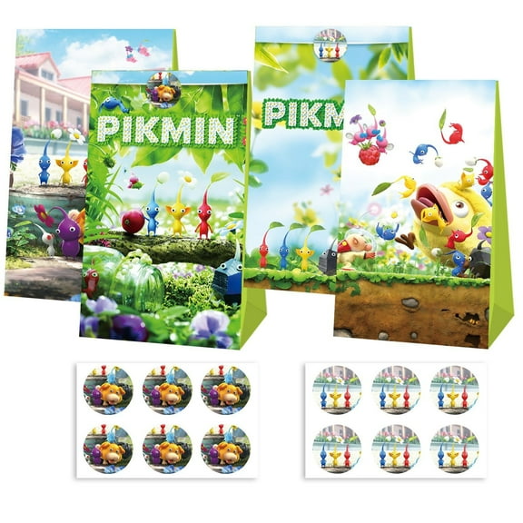 Pikmin Candy Bags 12PCS Party Favor Gift Bags Birthday Party Decorations
