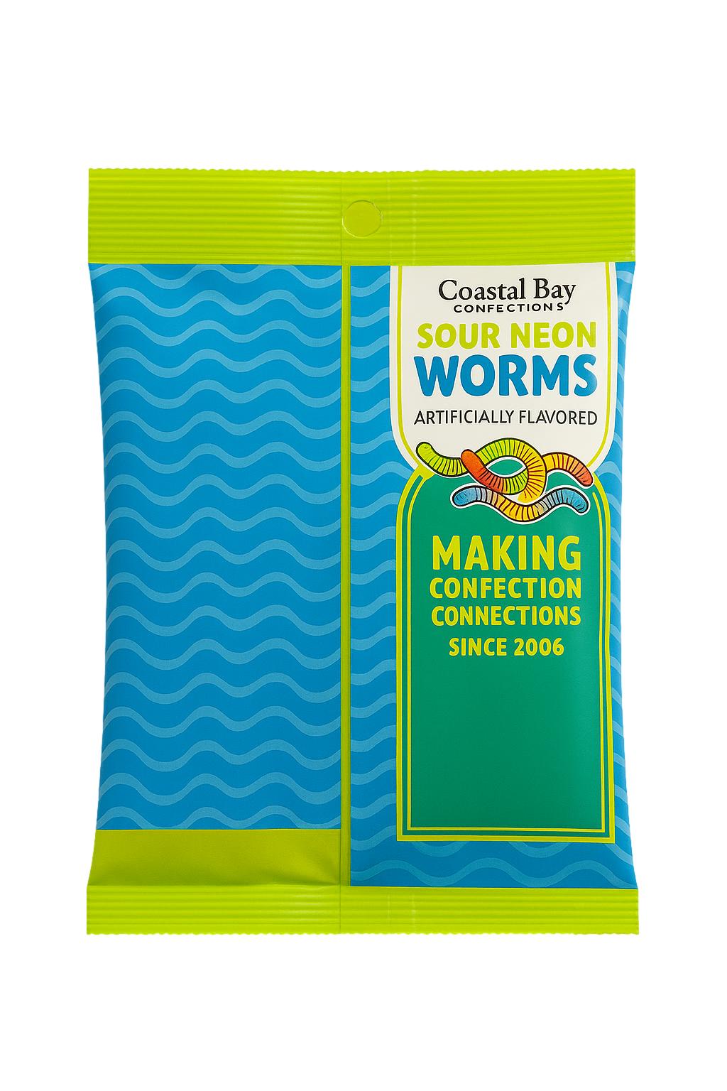 Coastal Bay Gummy Worms | Sour flavoring for grocery retail