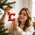 thumbnail image 4 of AZXY Christmas Letter Ornament, Acrylic Hanging Pendant Xmas Alphabet for Christmas Initial Ornament, Christmas Tree Decoration Hanging Pendant Xmas Gifts for Family (C), 4 of 7
