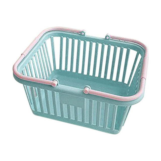 Bwiyojiz Panier de Rangement pour Jouets, Panier de Courses Réaliste Durable pour Jeu de Rôle Imaginatif, Cadeaux pour Fille, Bleu