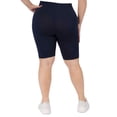 thumbnail image 3 of Women's My Kind of Look Peach Skin Biker Shorts, Navy, XL/XXL, 3 of 5