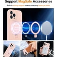 thumbnail image 2 of ELEHOLD Magnetic Shockproof for iPhone 13 Case with 2 Tempered Glass Screen Protector, Compatible with MagSafe, Built-in Foldable Stand Slim Fit Liquid Silicone Gel Cover,Pink, 2 of 6