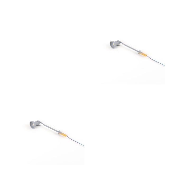 Youkk Model Railway Lamp Classical Miniature 1:87 Scale Streetlight Layout Props Accessories Single-Head LED Park Light Home Type A Gray 2Set