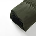 thumbnail image 5 of Miluxas Men's Thicken Puffer Jacket Padded Waterproof Warm Winter Coat with Hood Army Green, 5 of 9