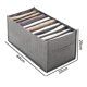 thumbnail image 2 of Pack de 6 armarios con sistema de almacenaje apilable organizador de armario para camisetas camisas cajones cajas de almacenaje de ropa de cartón PP Gris oscuro, 32x27x17cm x 9 compartimentos Vhermosa  TJQ-221104375, 2 of 8