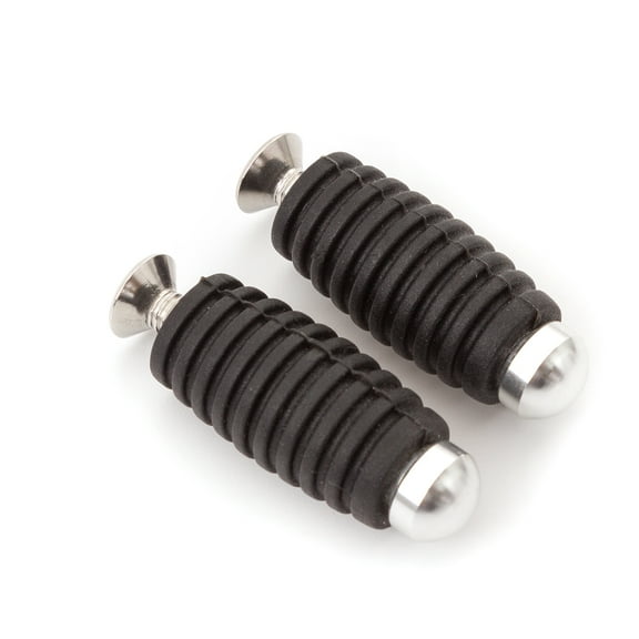 6mm Rubber&Billet Motorcycle Rearsets Footrest Footpegs Foot pegs Pedal Universal Compatible with DAYTONA 675R 2006-2017, DAYTONA 675 2011-2013, Speed Triple 509 595 955 1050