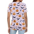 thumbnail image 5 of YLHFASHION Hauts pour Femmes Imprimés Haut pour Femmes Manches Courtes Blouse Hauts Blouse pour Femmes T-shirt à Manches Courtes T-shirt à Col en V Femmes Liquidation T-shirt à Manches Courtes pour Femmes, 5 of 5