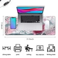 thumbnail image 5 of Transform Your Workspace: XL Pink Japanese Watercolor Cherry Blossom Gaming Mouse Pad. Non-Slip Rubber Base & Stitched Edges for Superior Control. 31.5x11.8 Inches. Perfect for Home Office or Gaming!, 5 of 7