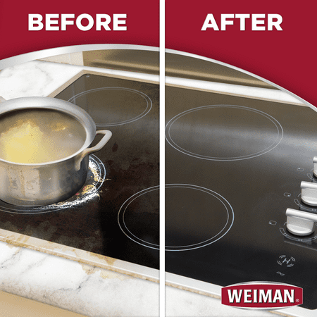 Weiman 5-In-1 Cook Top Complete Cleaning Kit - Includes Cream, Scrubbing Pad and Scraper Tool
