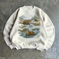 thumbnail image 2 of Vintage Otter Sweatshirt | Wildlife River Scene Pullover, 2 of 7