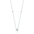 thumbnail image 1 of DGOLD Collier Station en Or Blanc 10 Kt avec Diamants Blancs Ronds pour Femmes (1/5 cttw), 1 of 2