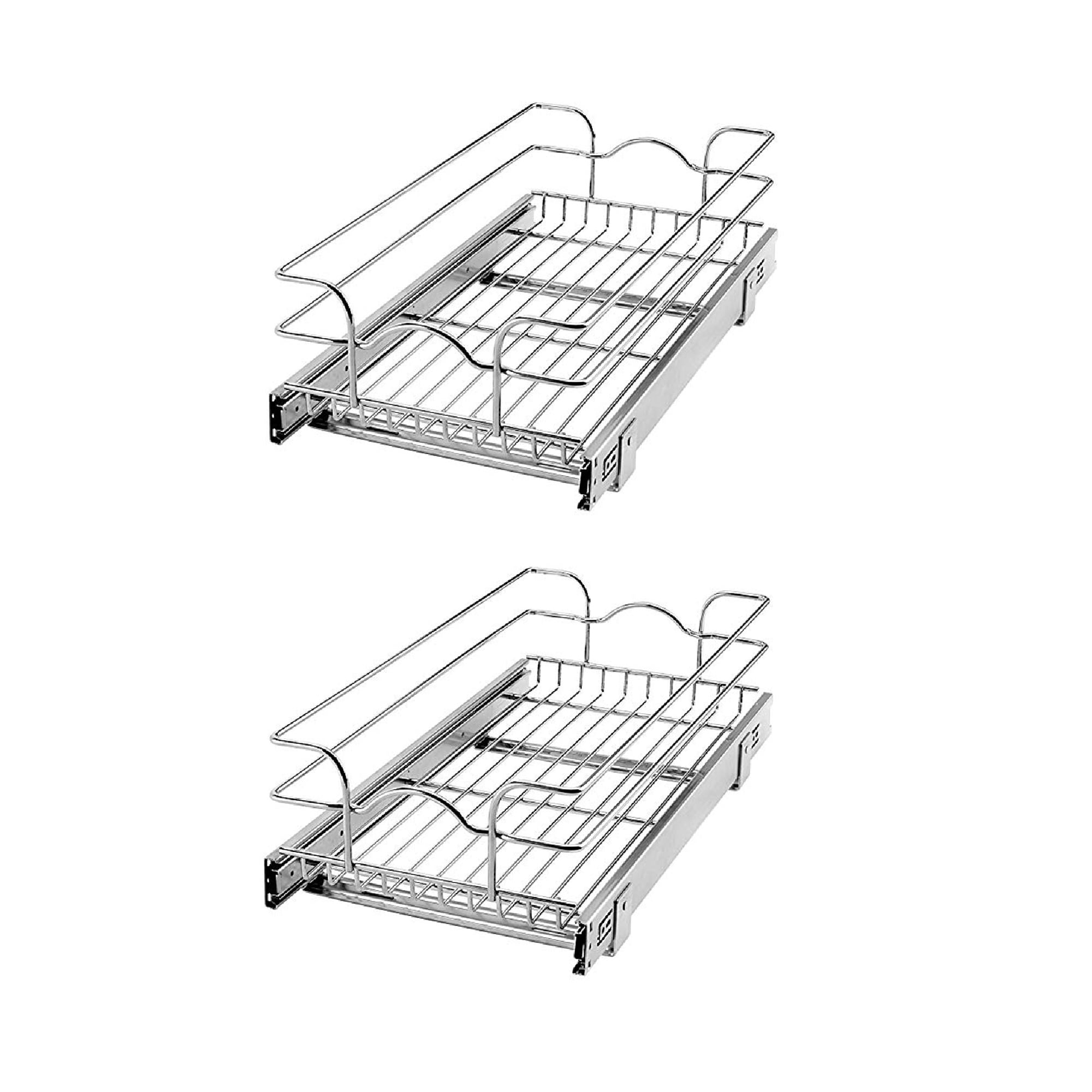 Open Box Rev-A-Shelf 12" x 22" Single Pull Out Cabinet Basket 4 Pack