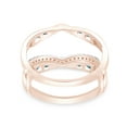 thumbnail image 6 of Blue & White Natural Diamond Wrap Guard Enhancer Engagement Ring in 14k Rose Gold (0.50 Cttw), 6 of 7